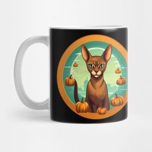 Abyssinian Cat Halloween, Cat Lover Mug